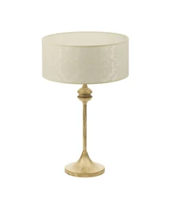 Jupiter Tischleuchte DAGNO Shabby Gold Ecru B:54cm Lampe< Tischlampen|Schlafzimmer Lampen