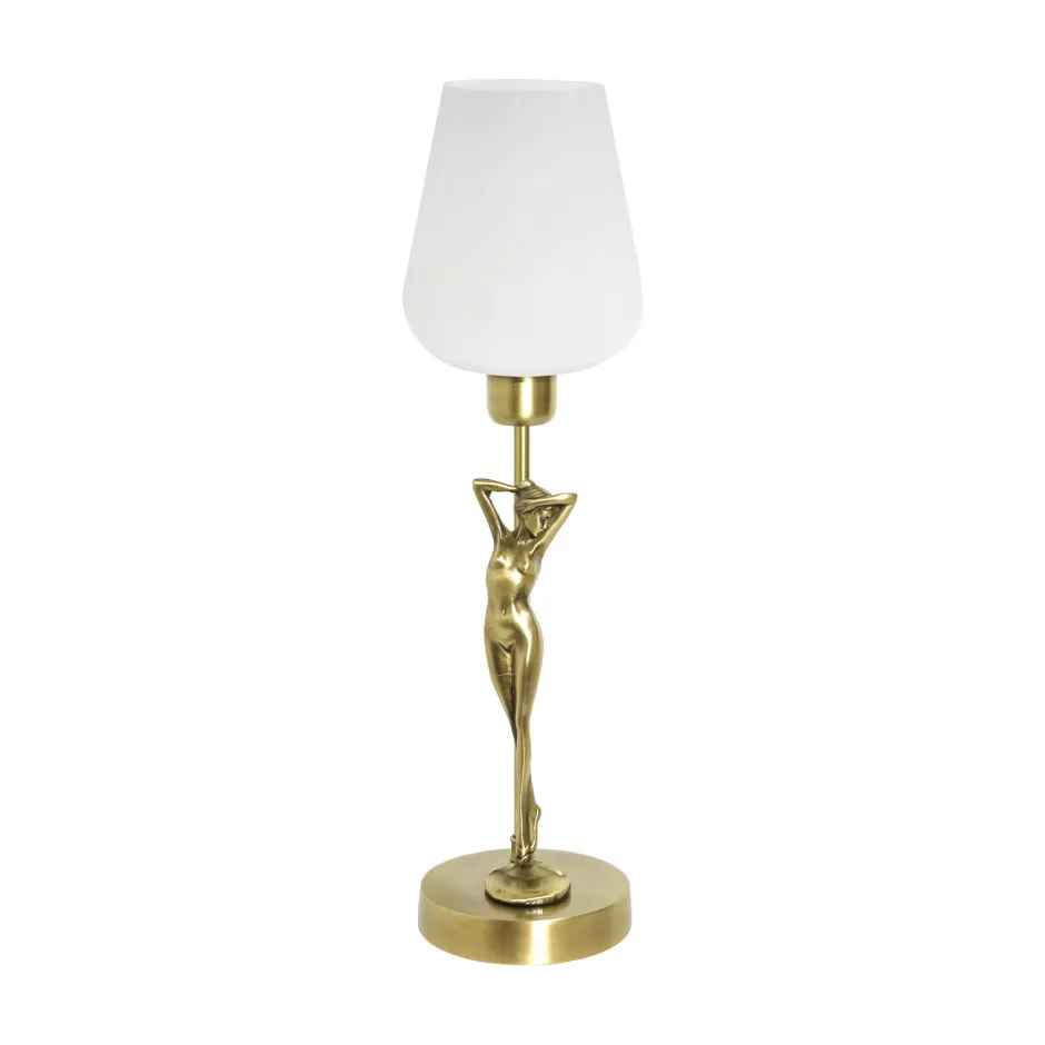 Giovanni Battista Tischleuchte Glas Echt-Messing Handarbeit Klassisch< Tischlampen|Kugellampen