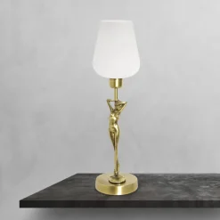 Giovanni Battista Tischleuchte Glas Echt-Messing Handarbeit Klassisch< Tischlampen|Kugellampen