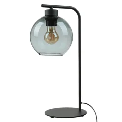 Tischlampen|Moderne Lampen*TK Lighting Tischleuchte Glas Kugel Schwarz Grau 46 cm hoch Modern