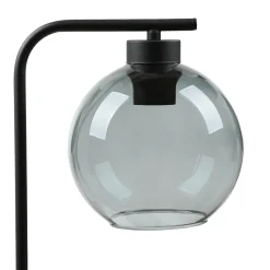 Tischlampen|Moderne Lampen*TK Lighting Tischleuchte Glas Kugel Schwarz Grau 46 cm hoch Modern