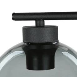 Tischlampen|Moderne Lampen*TK Lighting Tischleuchte Glas Kugel Schwarz Grau 46 cm hoch Modern