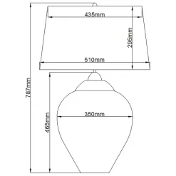 Tischlampen|Schlafzimmer Lampen*Elstead Tischleuchte Glas Stoff 71,5 cm E27 beleuchteter Fuß LED GU10