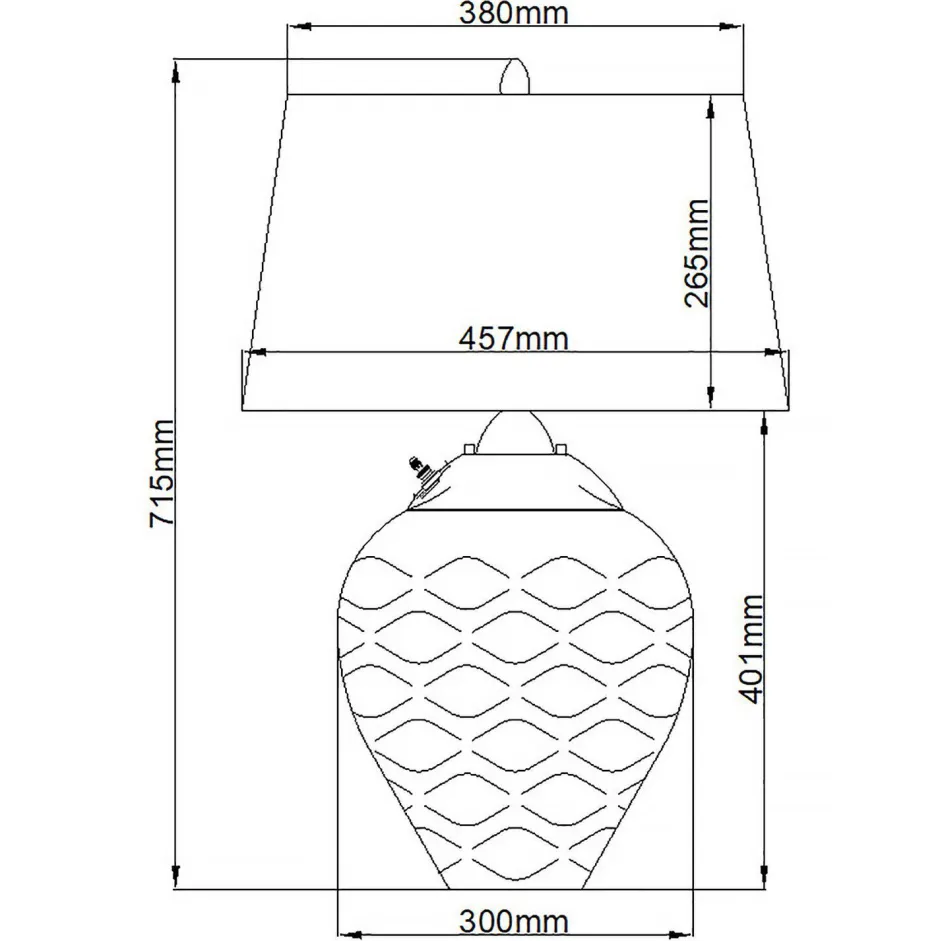 Elstead Tischleuchte Glas Stoff beleuchteter Fuß LED GU10 71,5 cm E27< Wohnzimmerlampen|Glaslampen