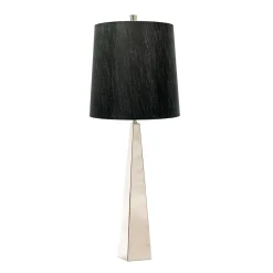 Elstead Tischleuchte groß 79 cm hoch E27 Modern Metall Stoff< Tischlampen|Schlafzimmer Lampen