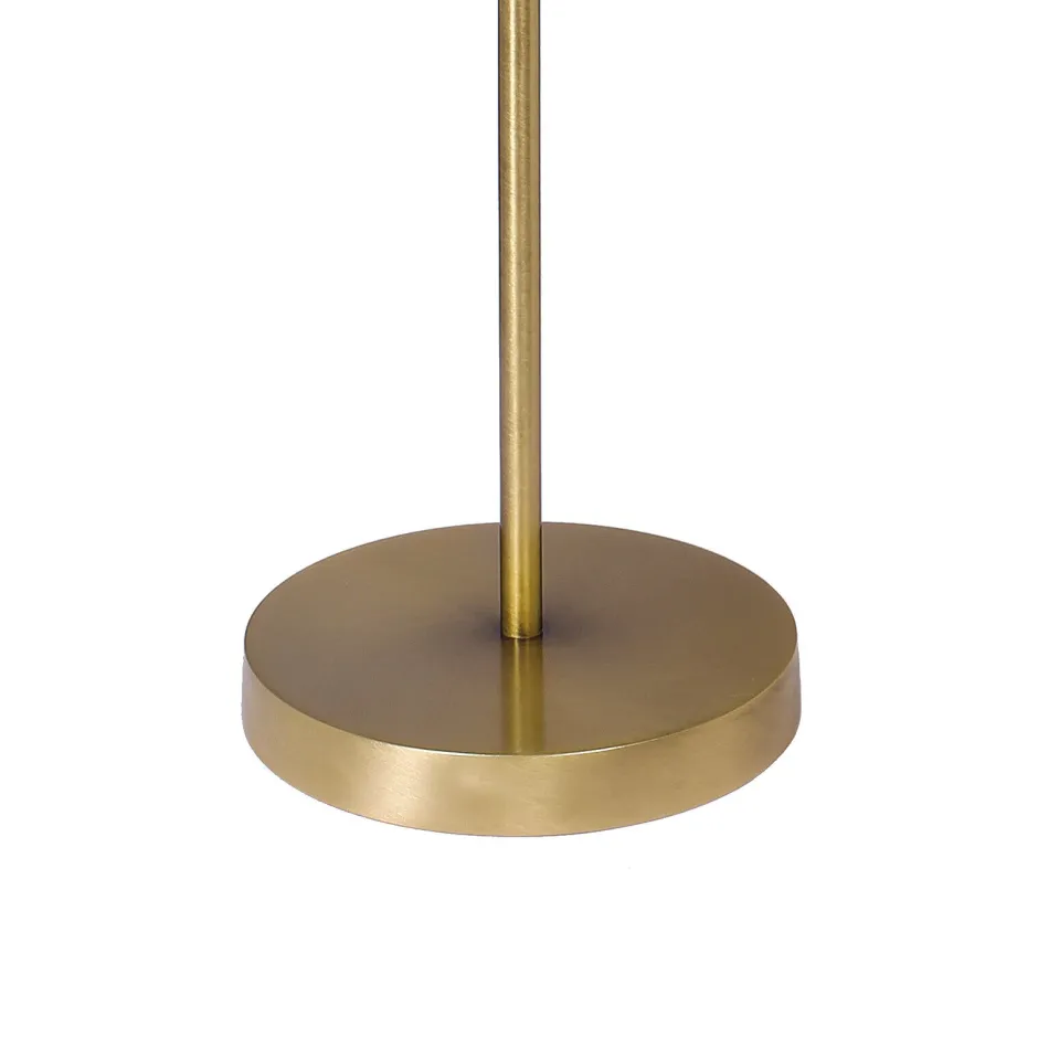 Giovanni Battista Tischleuchte groß 68,5 cm hoch Messing Stoff E27 NICOLE< Tischlampen|Schlafzimmer Lampen