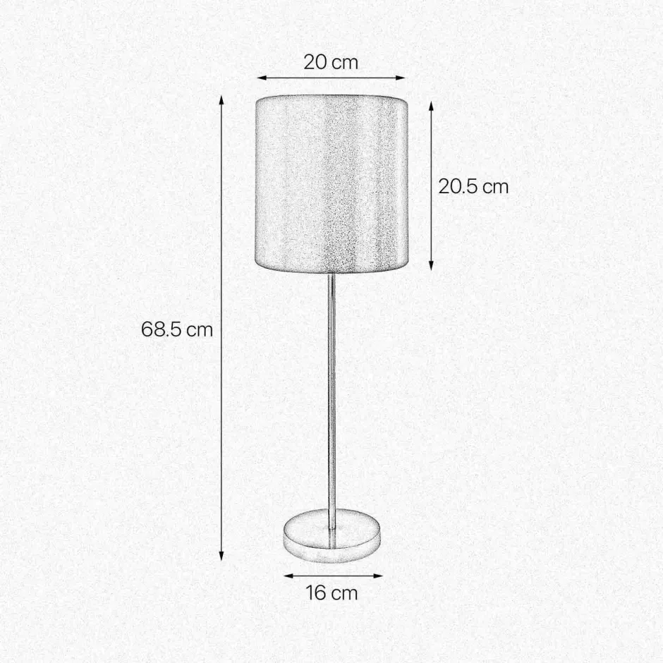Giovanni Battista Tischleuchte groß 68,5 cm hoch Messing Stoff E27 NICOLE< Tischlampen|Schlafzimmer Lampen