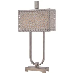 Elstead Tischleuchte Hoch 75cm in Silber Nachttisch Wohnzimmer< Tischlampen|Schlafzimmer Lampen
