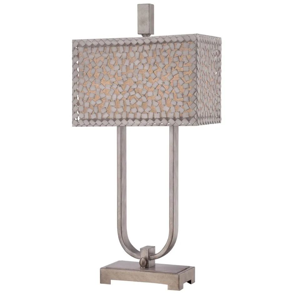 Elstead Tischleuchte Hoch 75cm in Silber Nachttisch Wohnzimmer< Tischlampen|Schlafzimmer Lampen