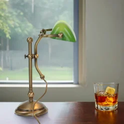 Tischlampen|Bürolampen*Giovanni Battista Tischleuchte in Bronze Hell aus echtem Messing