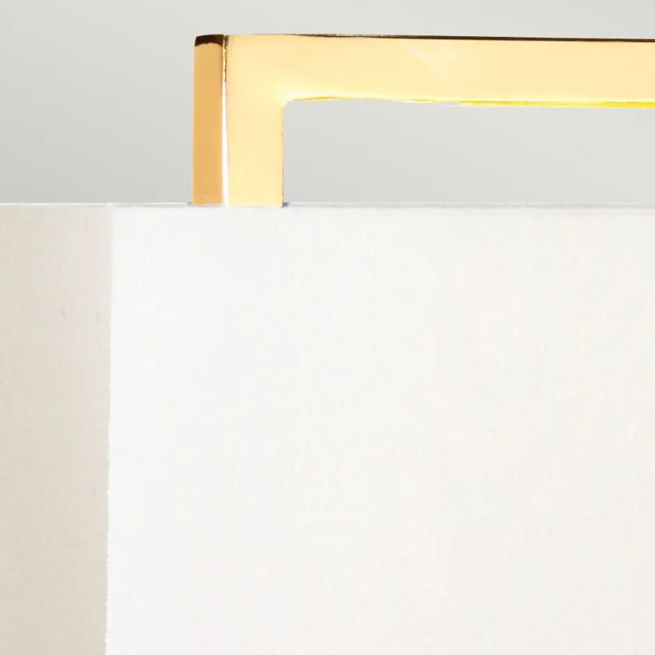 Tischlampen|Designerlampen*Elstead Tischleuchte in Gold Elfenbein E27 68 cm Stoff Metall