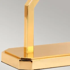 Tischlampen|Designerlampen*Elstead Tischleuchte in Gold Elfenbein E27 68 cm Stoff Metall