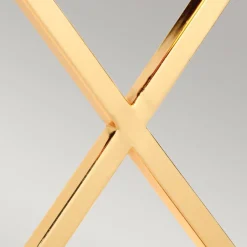 Tischlampen|Designerlampen*Elstead Tischleuchte in Gold Elfenbein E27 68 cm Stoff Metall