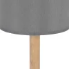 TK Lighting Tischleuchte in Graphit Holz SEYA Wohnzimmer Lampe< Wohnzimmerlampen|Stofflampen