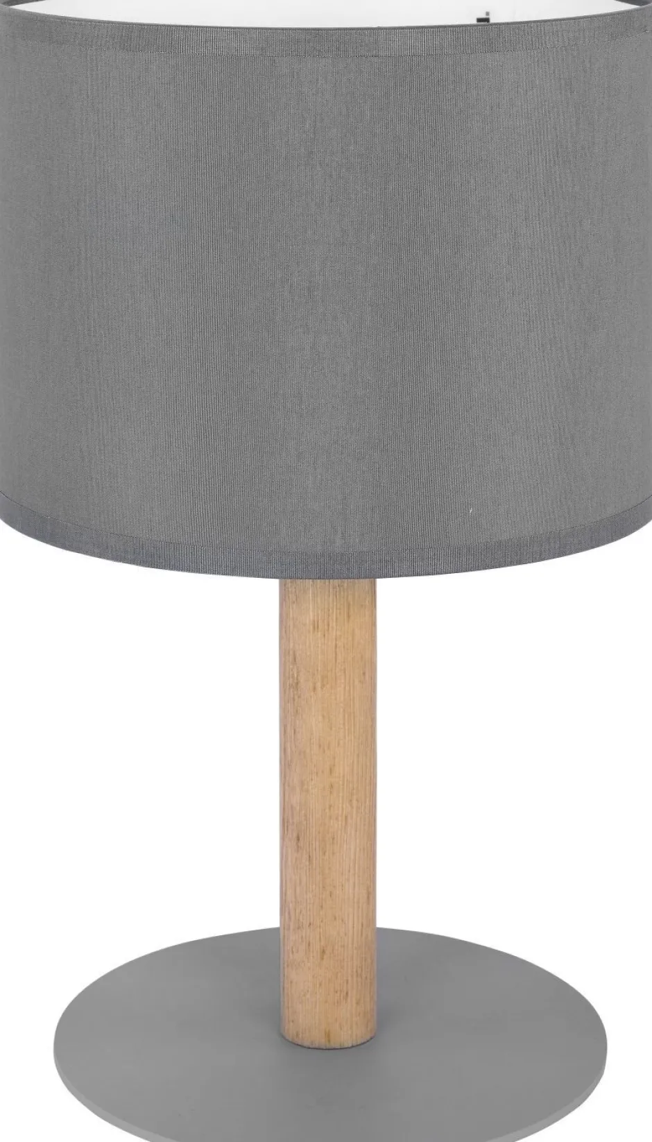 TK Lighting Tischleuchte in Graphit Holz SEYA Wohnzimmer Lampe< Wohnzimmerlampen|Stofflampen