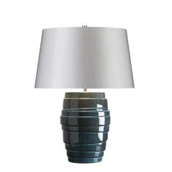 Elstead Tischleuchte JAMAL Blau Grau H:59cm Ø43cm Lampe< Tischlampen|Schlafzimmer Lampen