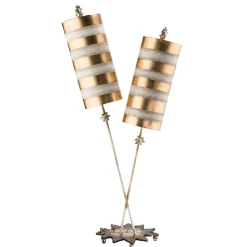 Elstead Tischleuchte JUAN Blattgold 102cm Design Lampe< Tischlampen|Schlafzimmer Lampen