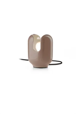 Ferroluce Tischleuchte Keramik 14,5 cm breit 20 cm hoch Braun E27< Wohnzimmerlampen|Keramiklampen