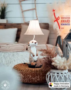 Happy Lamps Tischleuchte Kinderzimmer 58 cm hoch Erdmännchen LED<Kinder Wohnzimmerlampen|Kinderzimmerlampen