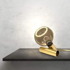 Tischlampen|Lampen Aus Aller Welt*Giovanni Battista Tischleuchte klein H: 8 cm Echt-Messing E27 in Bronze hell