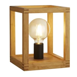 Searchlight Tischleuchte klein H: 25 cm E27 Natur Bambus Holz< Wohnzimmerlampen|Schlafzimmer Lampen