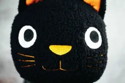 Happy Lamps Tischleuchte LED Katze 51 cm Schwarz Weiß flauschig<Kinder Wohnzimmerlampen|Kinderzimmerlampen