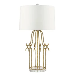 Tischlampen|Schlafzimmer Lampen*Elstead Tischleuchte LUICA in Gold H79cm Bodenlampe