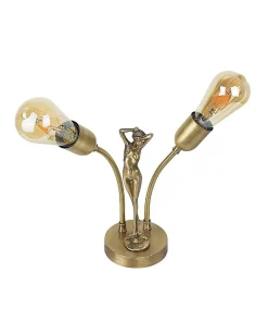 Tischlampen|Lampen Aus Aller Welt*Giovanni Battista Tischleuchte Messing dekorativ DONNE Wohnzimmer