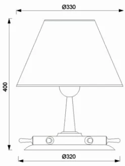 Laura Suardi Tischleuchte Messing in Chrom Braun H:40cm Maritim< Tischlampen|Schlafzimmer Lampen