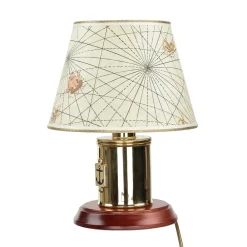 Metall Lampen|Messinglampen*Laura Suardi Tischleuchte Messing Maritim H:30cm extravagant