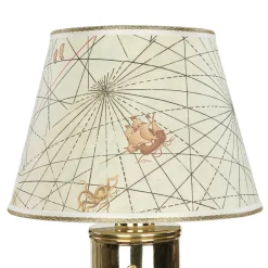 Metall Lampen|Messinglampen*Laura Suardi Tischleuchte Messing Maritim H:30cm extravagant