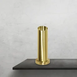 Messinglampen|Lampen Aus Aller Welt*Giovanni Battista Tischleuchte Messing massiv H: 27 cm Ø 8,5 cm schmal klein