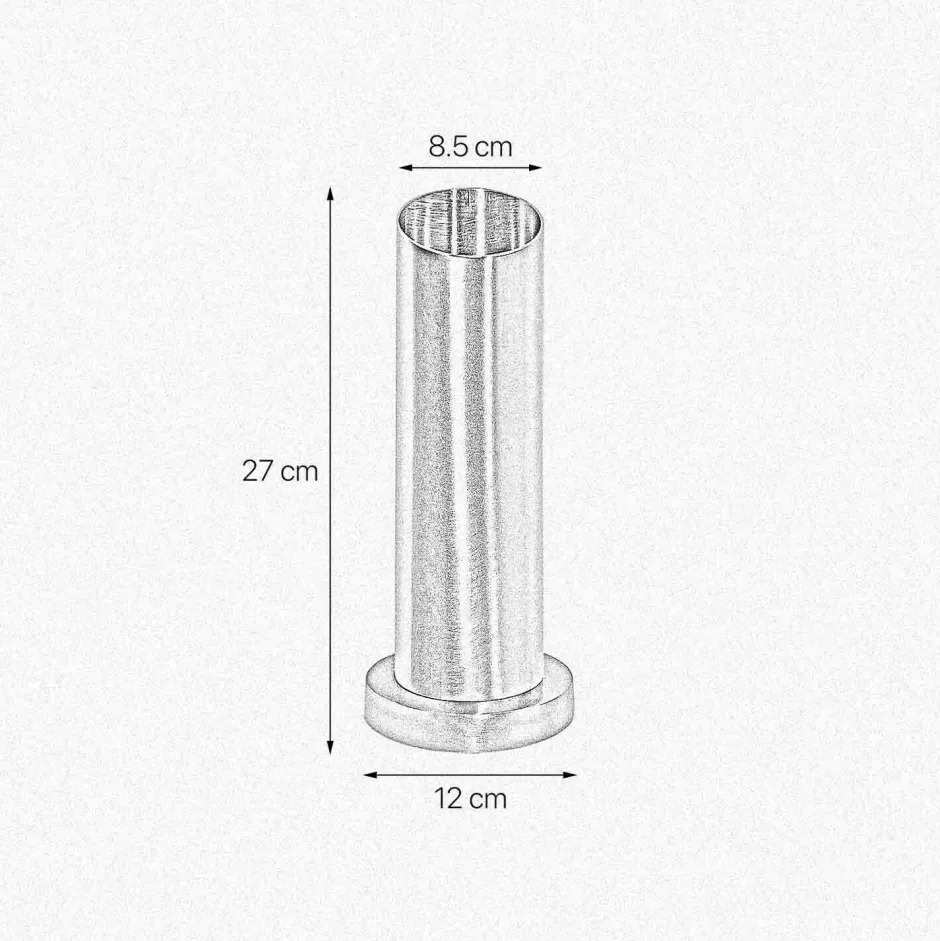 Messinglampen|Lampen Aus Aller Welt*Giovanni Battista Tischleuchte Messing massiv H: 27 cm Ø 8,5 cm schmal klein