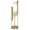 Tischlampen|Designerlampen*Maytoni Tischleuchte Metall Glas 75,3 cm in Gold Weiß E14 HEIDI