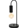 Luminex Tischleuchte Metall Schwarz Modern 39 cm< Wohnzimmerlampen