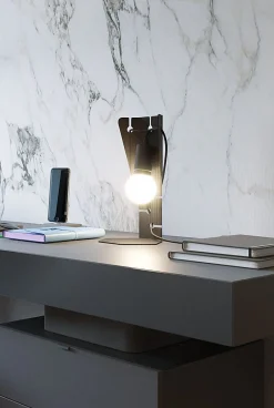 Sollux Tischleuchte Metall Schwarz 31 cm klein dekorativ E27< Moderne Lampen|Wohnzimmerlampen