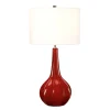 Elstead Tischleuchte MJRA Keramik Rot Creme H:72cm Lampe< Tischlampen|Retro Lampen