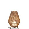 Newgarden Tischleuchte Rattan H: 72 cm E27 groß Dreibein Boho< Wohnzimmerlampen|Stehlampen