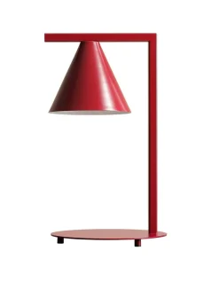 Tischlampen|Schlafzimmer Lampen*ALDEX Tischleuchte Rot Metall H:40 cm E14 Kegel dekorativ