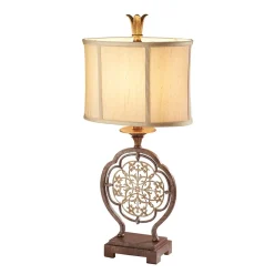 Tischlampen|Schlafzimmer Lampen*Elstead Tischleuchte SAMEA Creme H:70cm Wohnzimmer Lampe