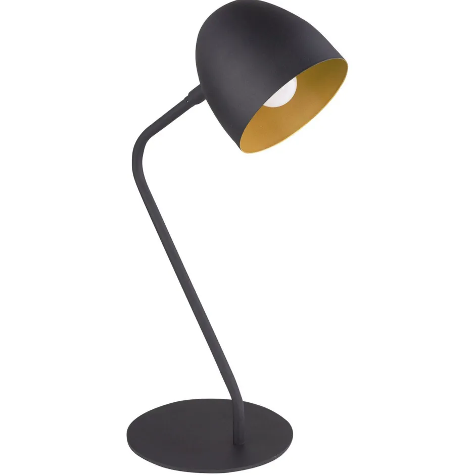 Tischlampen|Bürolampen*TK Lighting Tischleuchte SARE Schwarz Gold H:47cm Büro Lampe