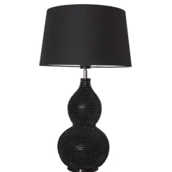 By Rydéns Tischleuchte Schwarz 56,5 cm hoch E27 Metall Stoff Modern< Schlafzimmer Lampen|Stofflampen