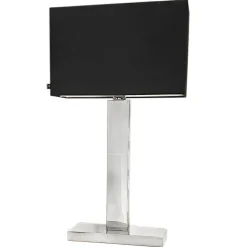 By Rydéns Tischleuchte Schwarz Chrom 69,5 cm hoch Metall Stoff E27< Wohnzimmerlampen|Schlafzimmer Lampen