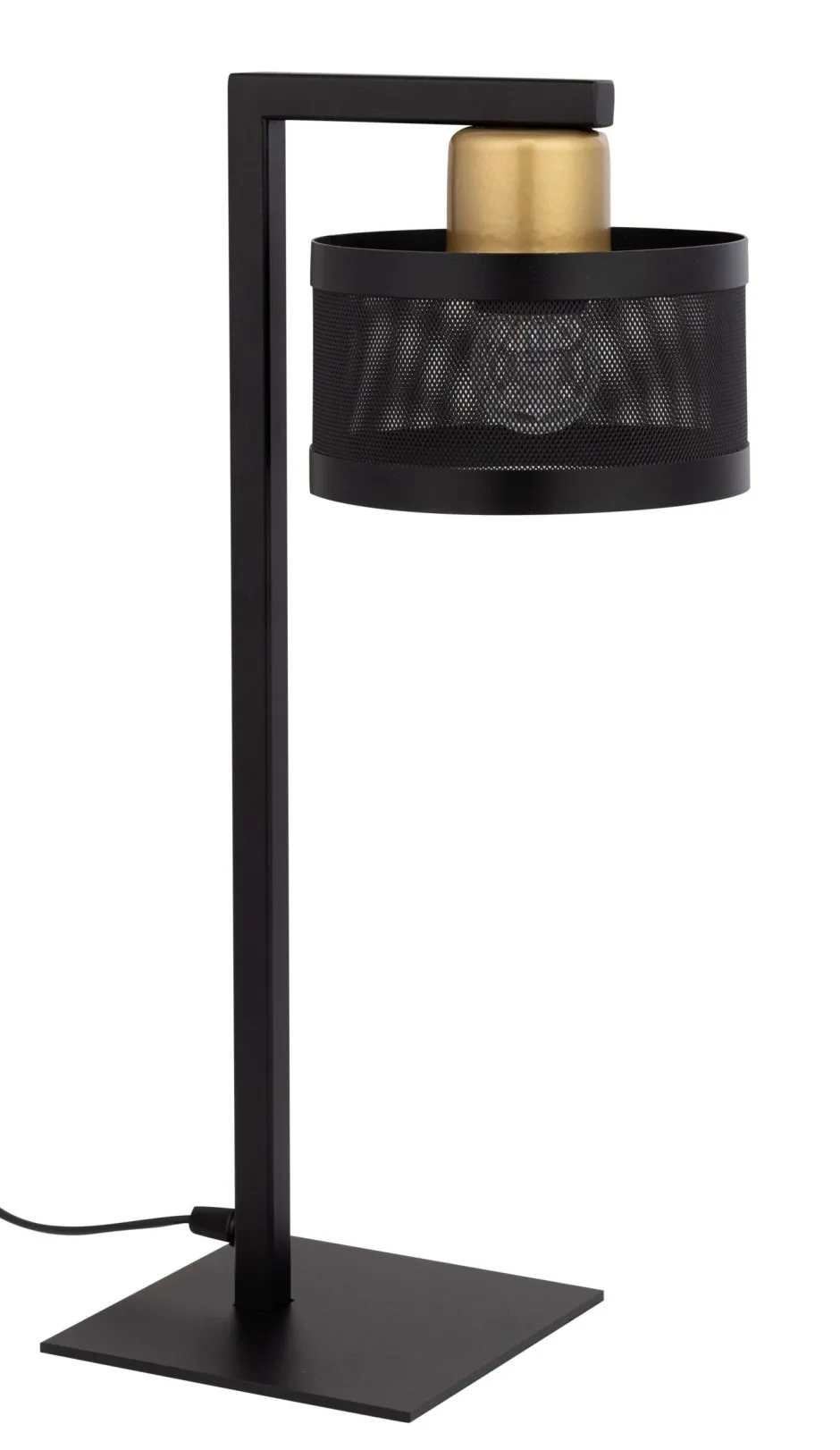 Tischlampen|Schlafzimmer Lampen*Sigma Tischleuchte Schwarz Gold Metall Leselicht 45 cm E27
