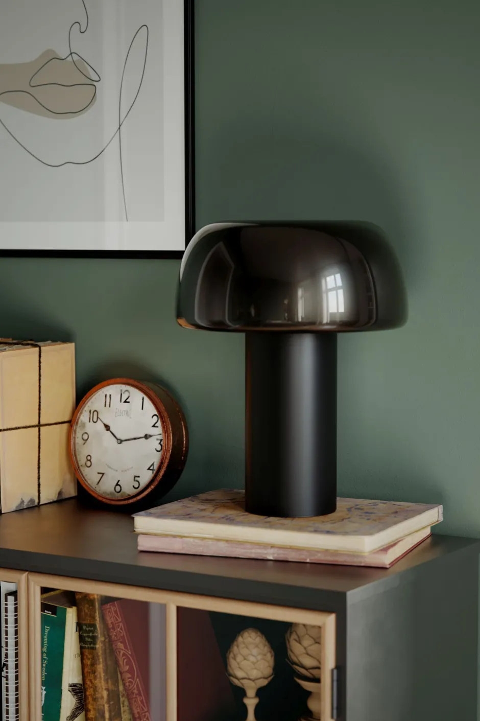 By Rydéns Tischleuchte Schwarz Metall H: 41 cm Kabelschalter kippbar< Wohnzimmerlampen|Schlafzimmer Lampen