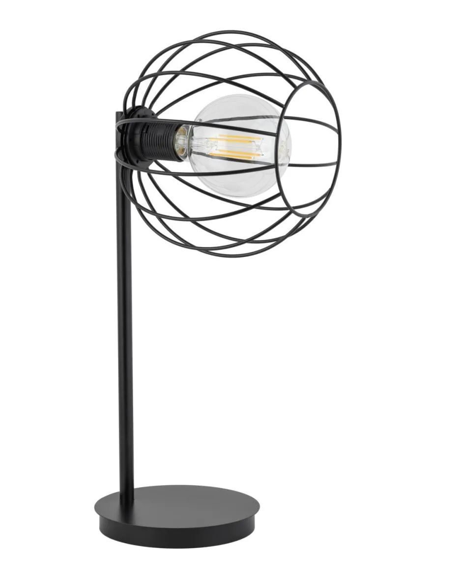 Sigma Tischleuchte Schwarz Metall 48 cm E27 Retro Design< Tischlampen|Kugellampen