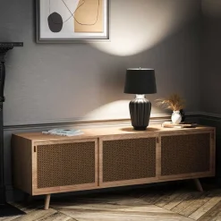 Wohnzimmerlampen|Stofflampen*Elstead Tischleuchte Schwarz Silber 56,2 cm hoch E27 Keramik Stoff