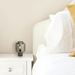 Wohnzimmerlampen|Glaslampen*Searchlight Tischleuchte Tischlampe klein Beton mit Terrazzo Effekt