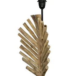 Suna Living Tischleuchte Treibholz Stoff 69 cm E27 Handarbeit SAWATH< Holzlampen|Lampen Treibholz