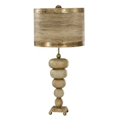 Tischlampen|Retro Lampen*Elstead Tischleuchte TRIANA 79cm Bronze Stein Bodenlampe